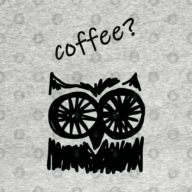 Coffee? Morning owl typographic print by KINKDesign